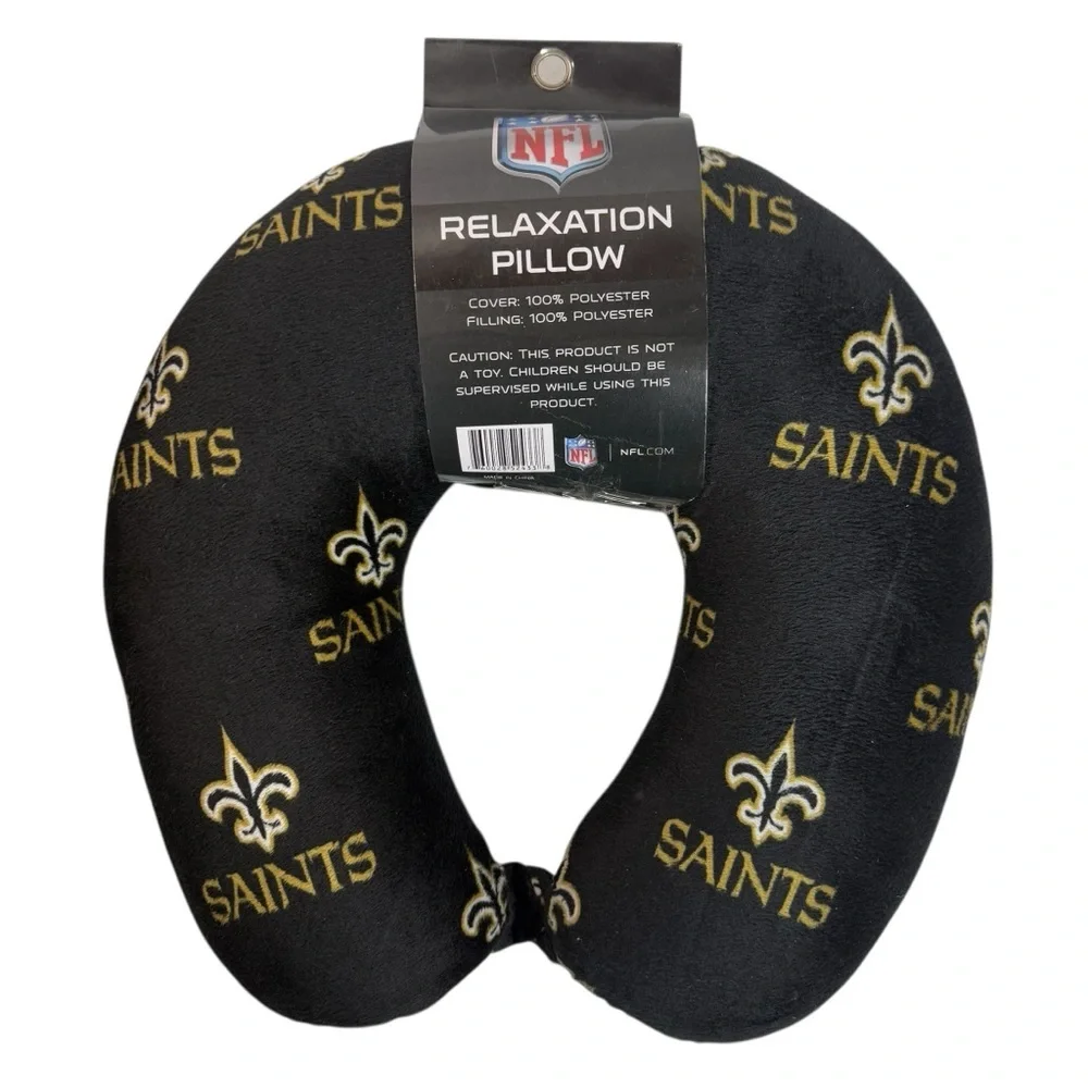 NFL Saints Black and Gold Relaxation Pillow